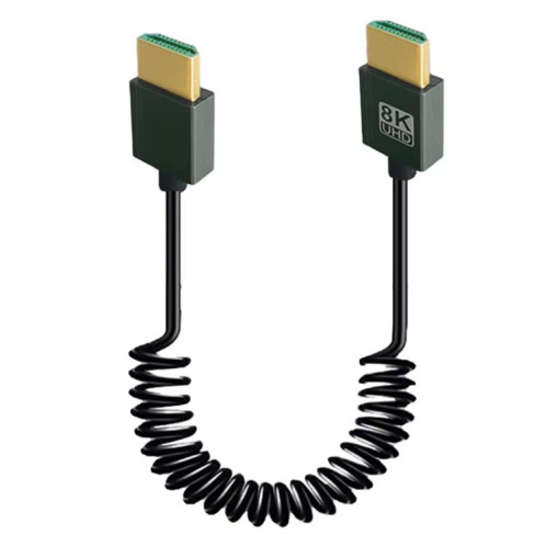 Câble à ressort HDMI 2.1 8K 60 Hz, longueur de 0,5 m, spécifications : tête droite SH20011545-07